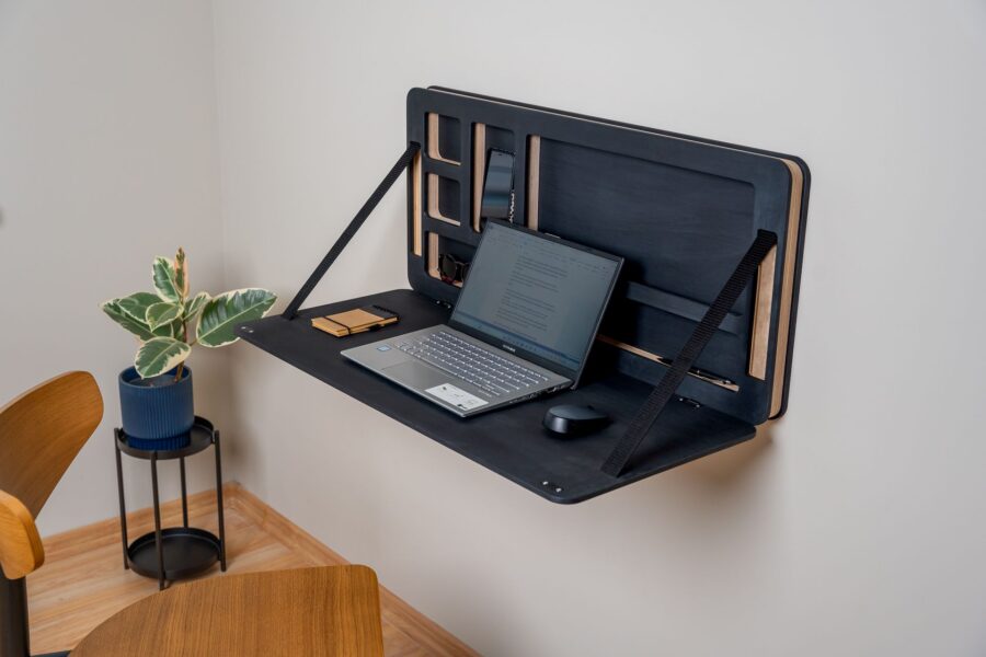 Bureau mural flottant