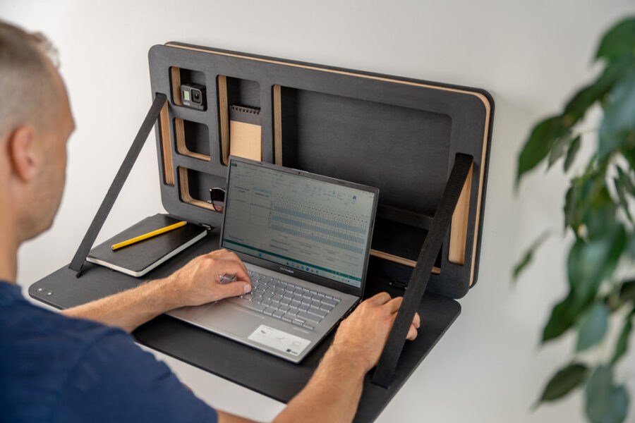 Bureau mural pliable